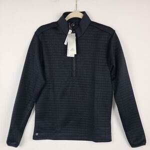 NEW Adidas Golf DWR 1/4 Zip Pullover Sweatshirt Mid Layer Black. Sz S. MSRP $80